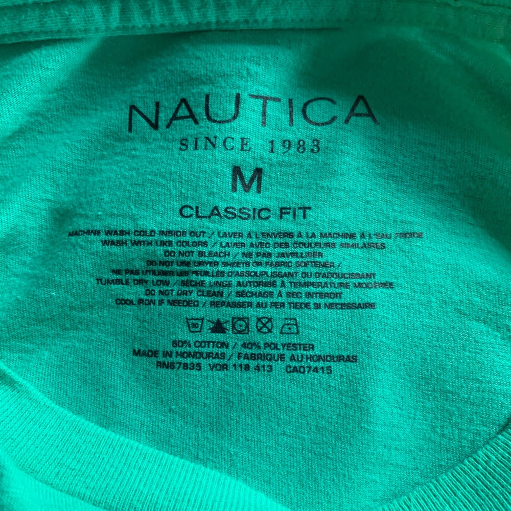 Teal Nautica Graphic T-Shirt size M